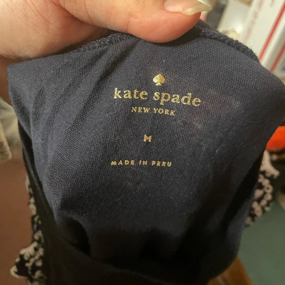 KATE SPADE NAVY BLUE EYELET TRIM TANK - Picture 2 of 4